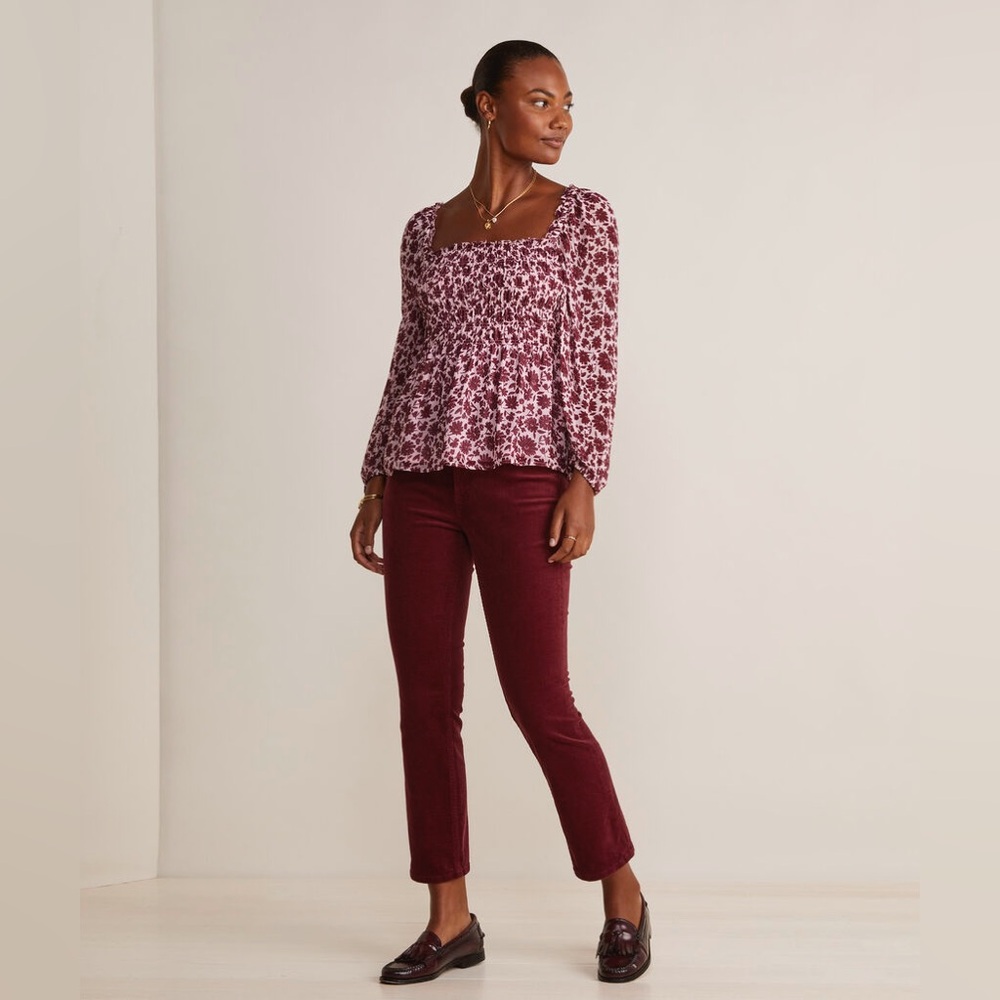 NWT Vineyard Vines -Ivy League Floral Smocked Top size small